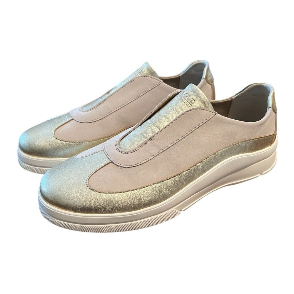 Cloud Footwear Gold Leather Slip-On Sneaker EU 41 / US 9.5-10 NWOB Casual